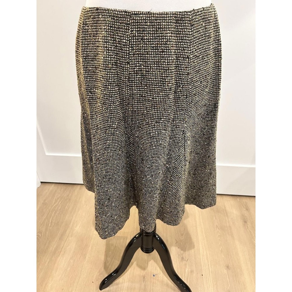 Vintage Knee Length Wool skirt US 6 UK 8 Preppy Retro Classic Schoolgirl